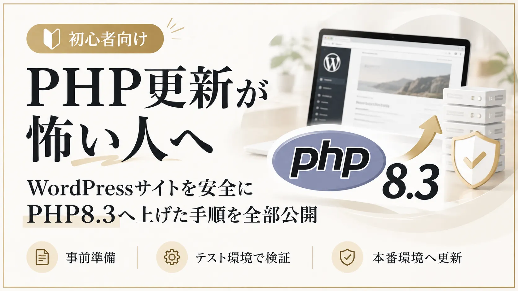 PHPの更新が怖い人へ。WordPressサイトを安全にPHP8.3へ上げた手順を全部公開